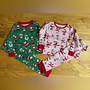Carters Pajamas PJs Christmas Santa Set Matching Twins 3T